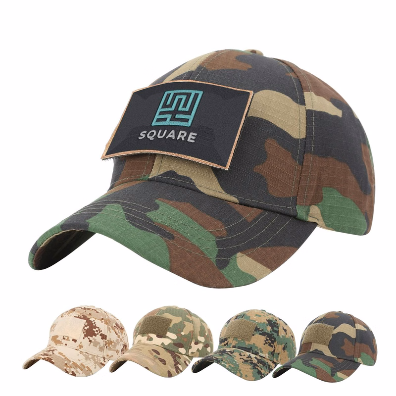 Camo Baseball Cap With Removable Tactical Patch