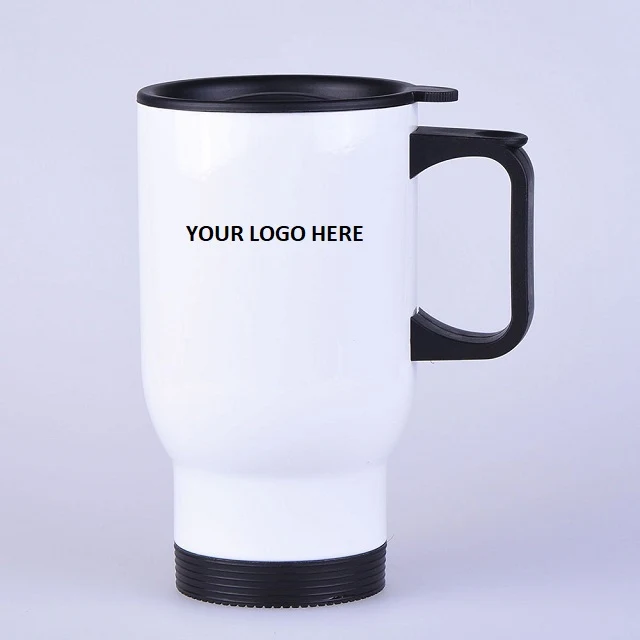 Stainless Steel Mug Plain White 13 oz 1