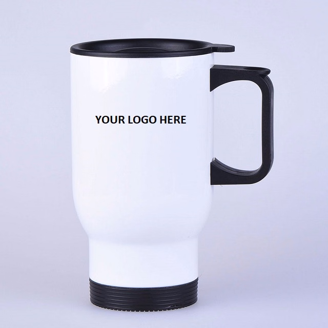 Stainless Steel Mug Plain White 13 oz