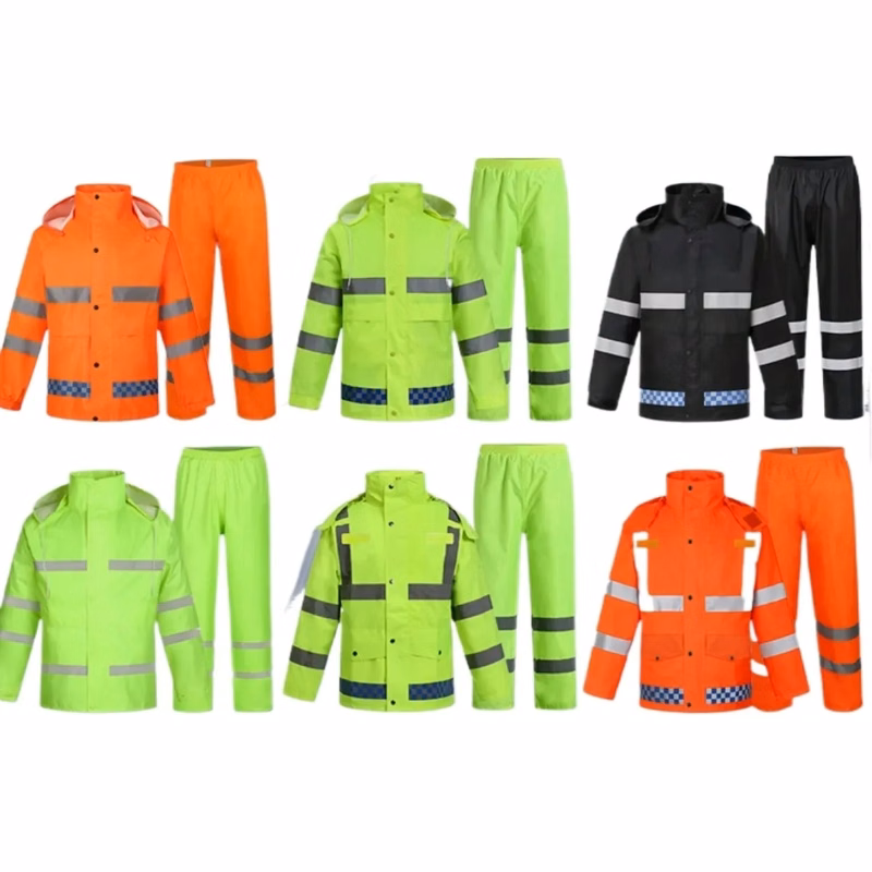 Reflective Raincoat Rain Pants Set