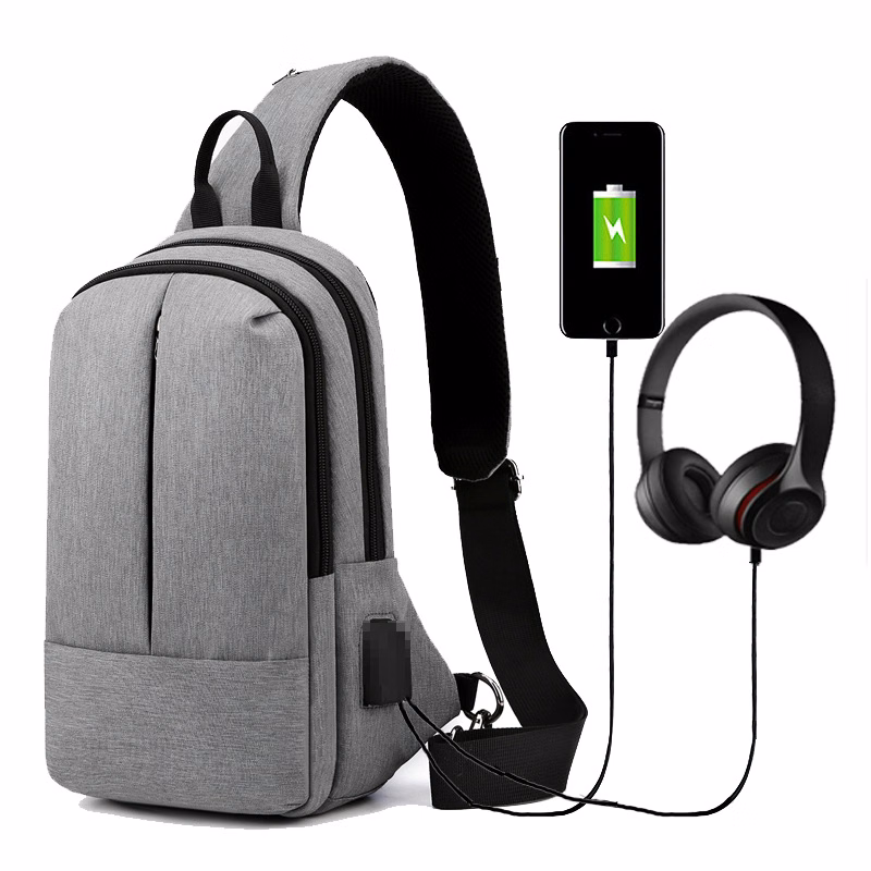 Men's Oxford Sling Bag Chest Shoulder Backpack Bag