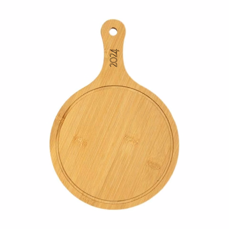 Round Wood Cutting Board with Handle