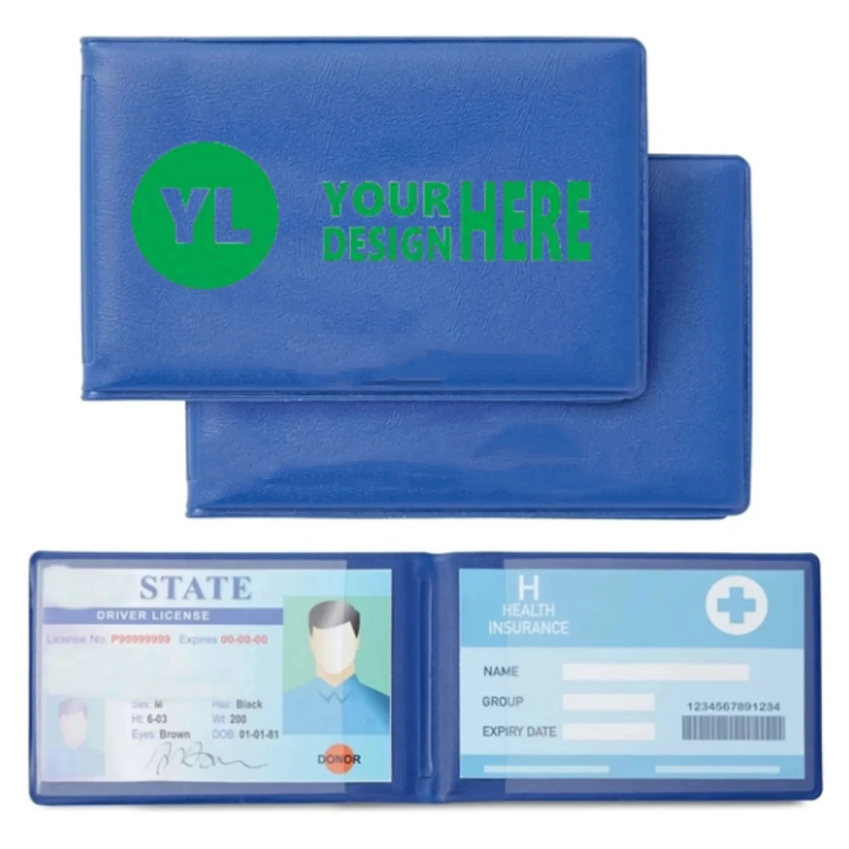 Card Holder with 2 Clear Sleeves Protector 1