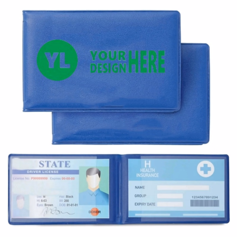 Card Holder with 2 Clear Sleeves Protector