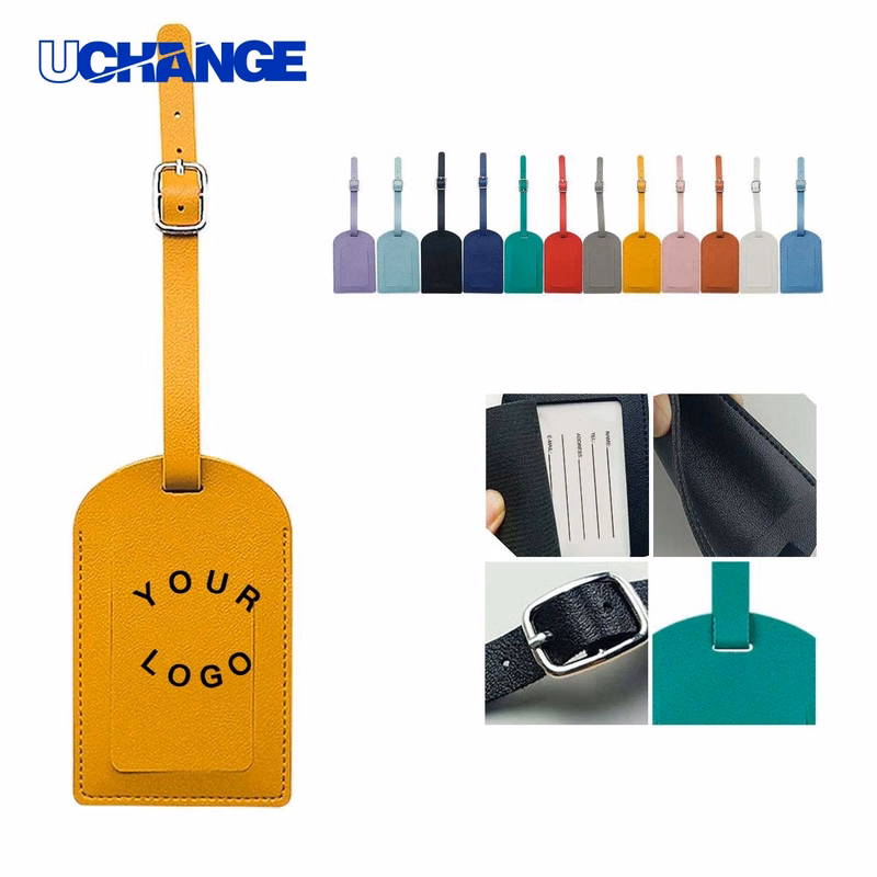 PU Leather Luggage Label with Name Card Classic