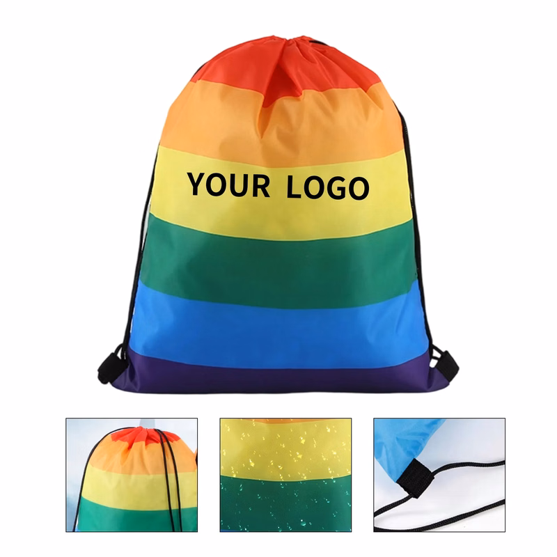 Rainbow Pride Drawstring Backpack