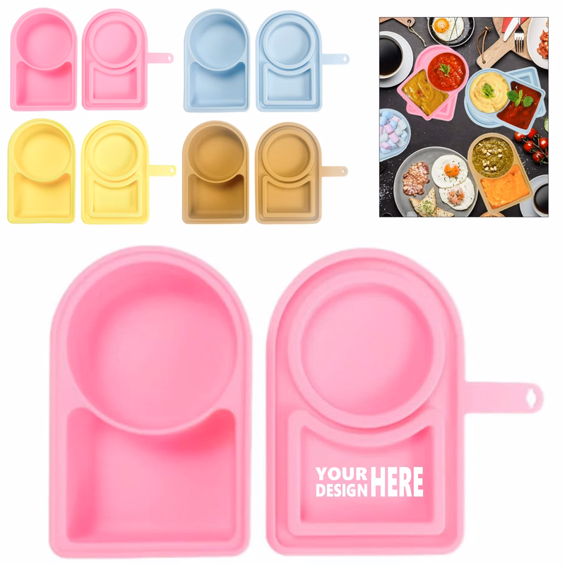 Lidded Reusable Silicone Snack Containers