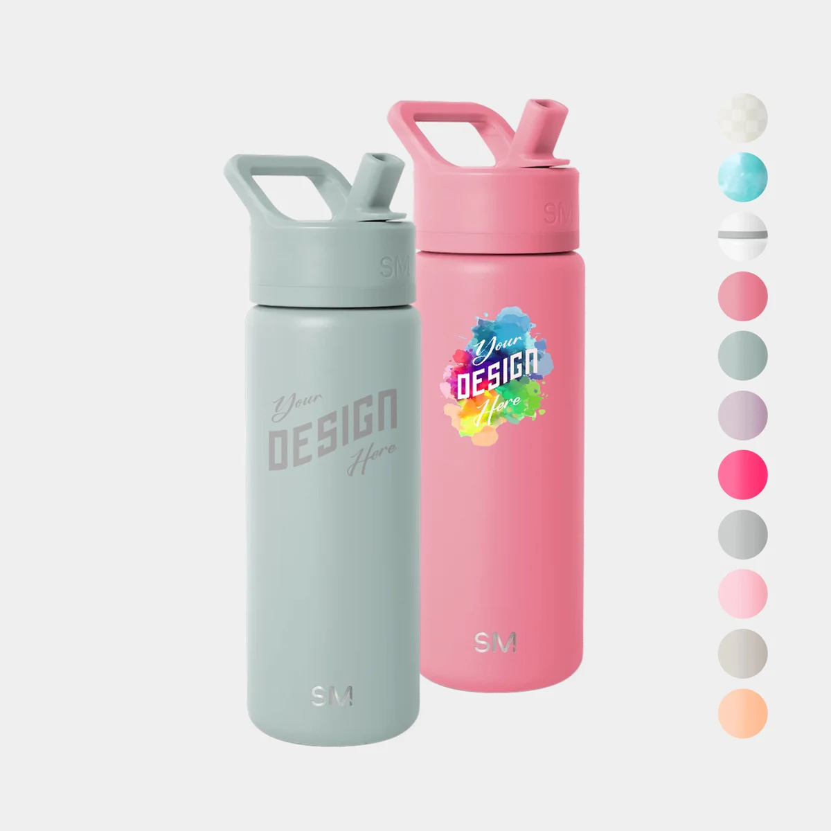 18 oz Simple Modern® Stainless Steel Double-Walled Insulated Summit Water Bottle with Straw Lid 1