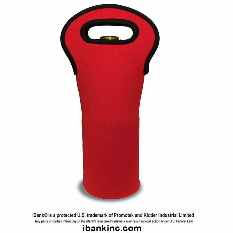 iBank ® 1-Bottle Neoprene Wine Carrier Tote Bag, Bottle Holder