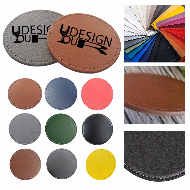 Custom PU Leather Round Coaster