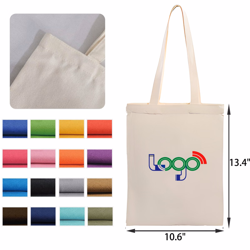 MOQ 50 PCS Durable Solid color Canvas Tote Bag