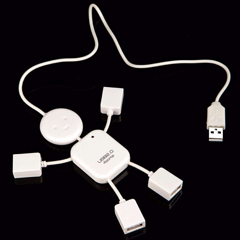 4 in 1 USB Cartoon Man Splitter