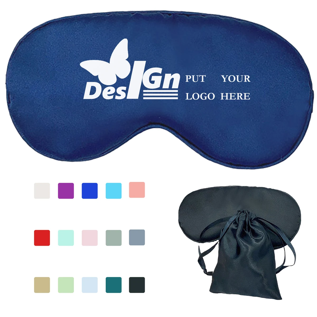 Full Color Sleep Silk Eye Mask 8"x 4" 1