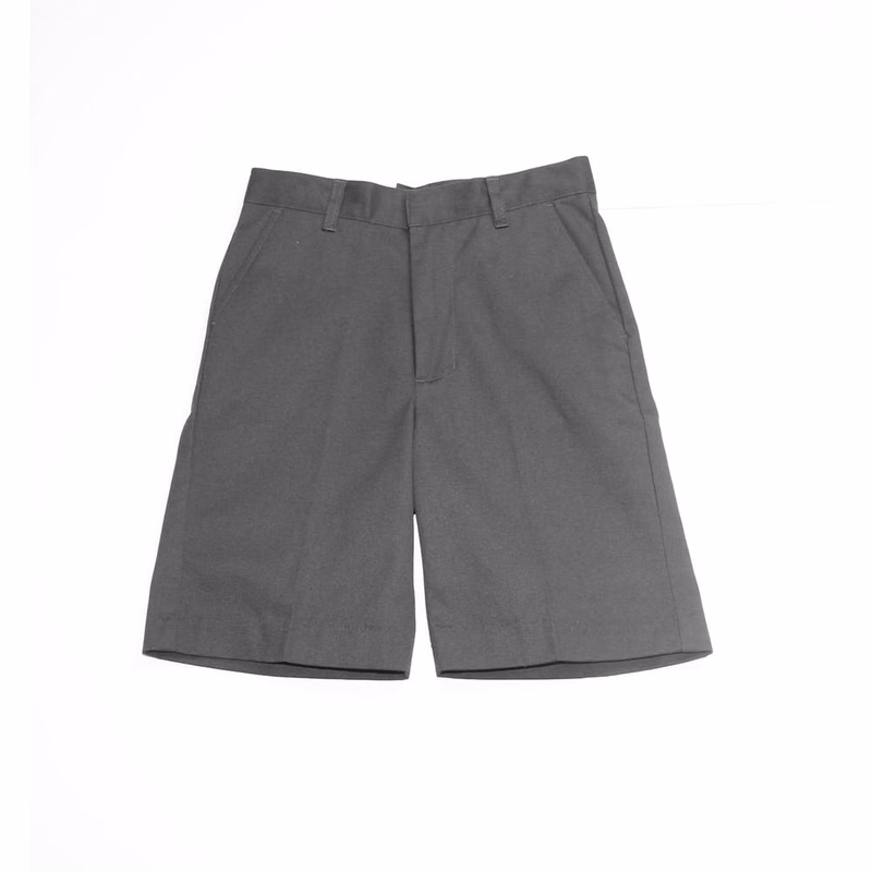 Boys' Uniform Shorts - Sizes 4 - 7 Gray Flat Front