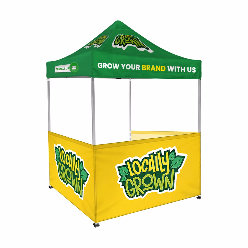 6'x6' Tent Canopy with frame and three half wall