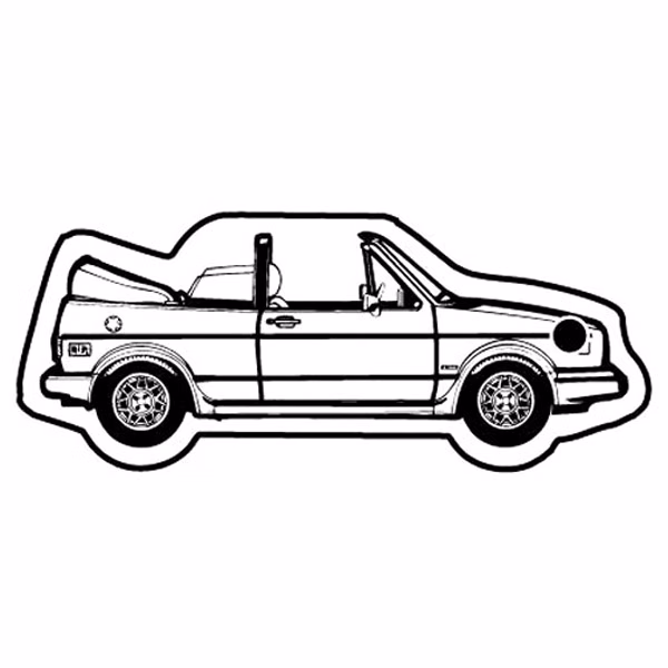 VW Rabbit Convertible Key Tag - Spot Color