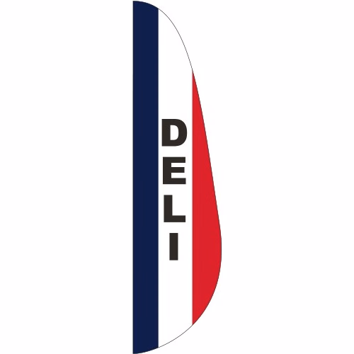 "DELI" 3' x 12' Message Feather Flag