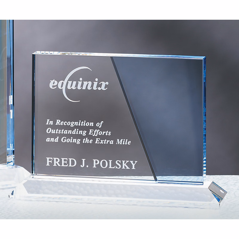 5" Crystal Horizontal Sapphire Award
