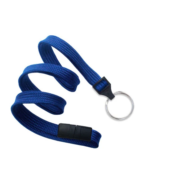 3/8" Breakaway Blank Lanyard w/Split Ring (Royal Blue) 1