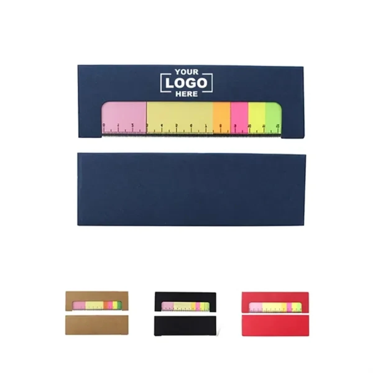 Kraft Paper Sticky Note Set with Ruler 1