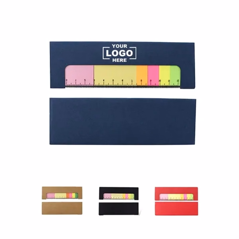 Kraft Paper Sticky Note Set with Ruler