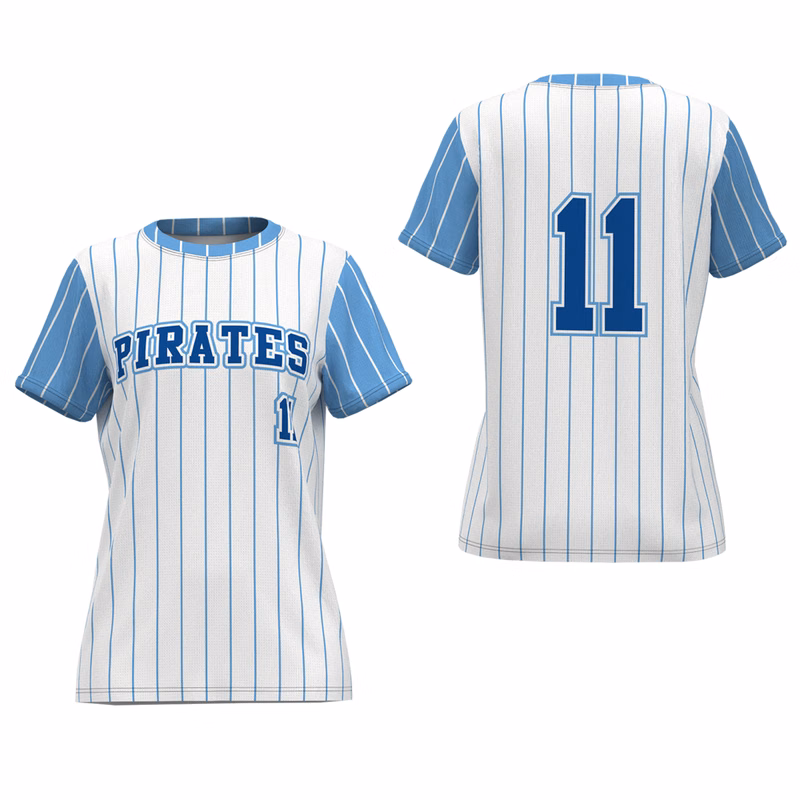 Women's Softball Crewneck Pinhole Mesh Jersey