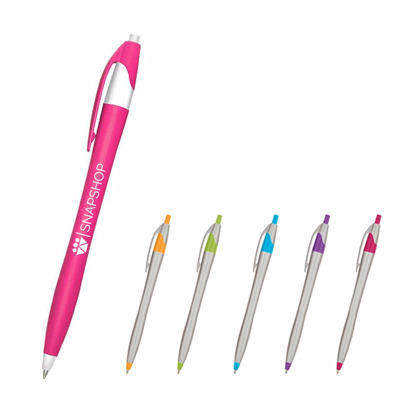 Colorful Pen with Silver Accent