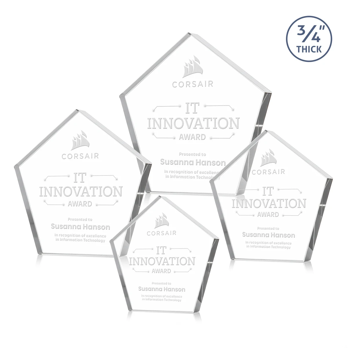 Belmar Pentagon Award - Clear 1
