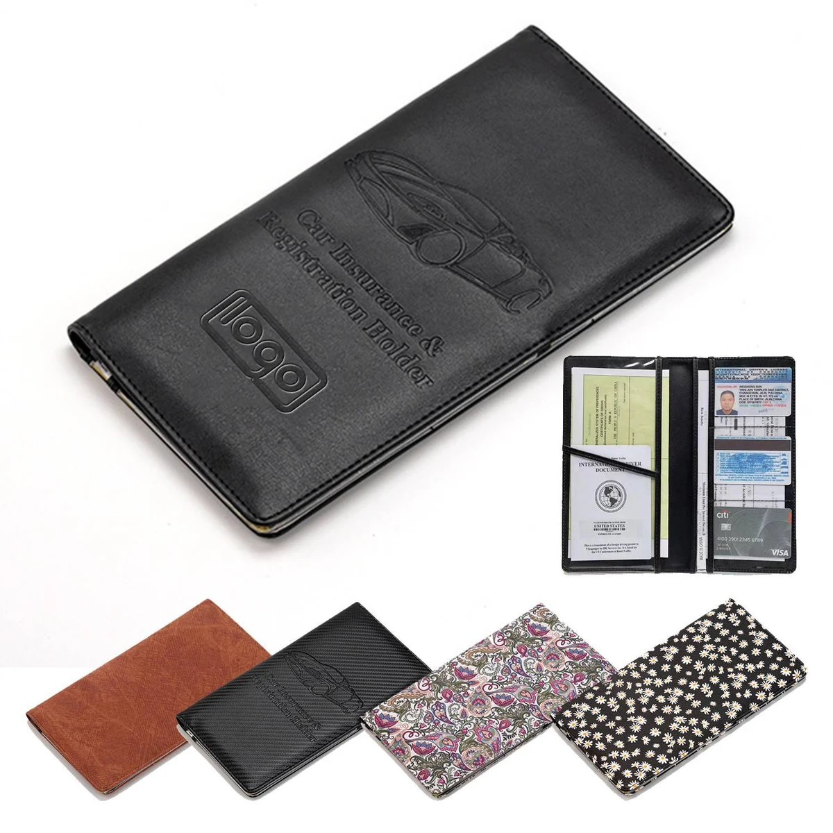 Car Insurance Policy Protector Leather Card Holder 1