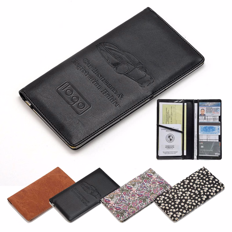 Car Insurance Policy Protector Leather Card Holder