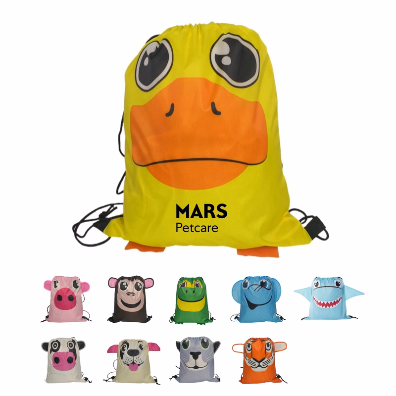 Custom Animal Shaped Drawstring Bag