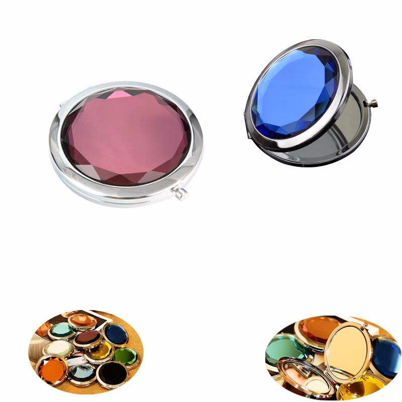Crystal Folding Makeup Mirror