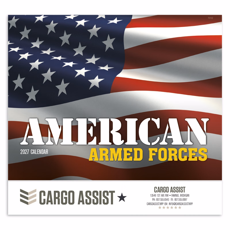 Good Value™ American Armed Forces - Stapled Calendar