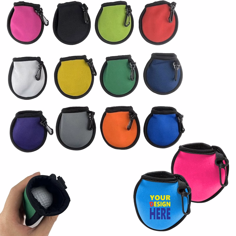 Full Color Golf Ball Cleaner Pouch MOQ 50