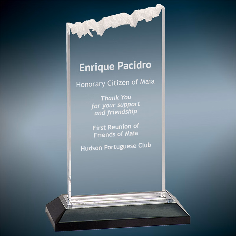 5" X 8" Silver Frosted Impress Acrylic Award