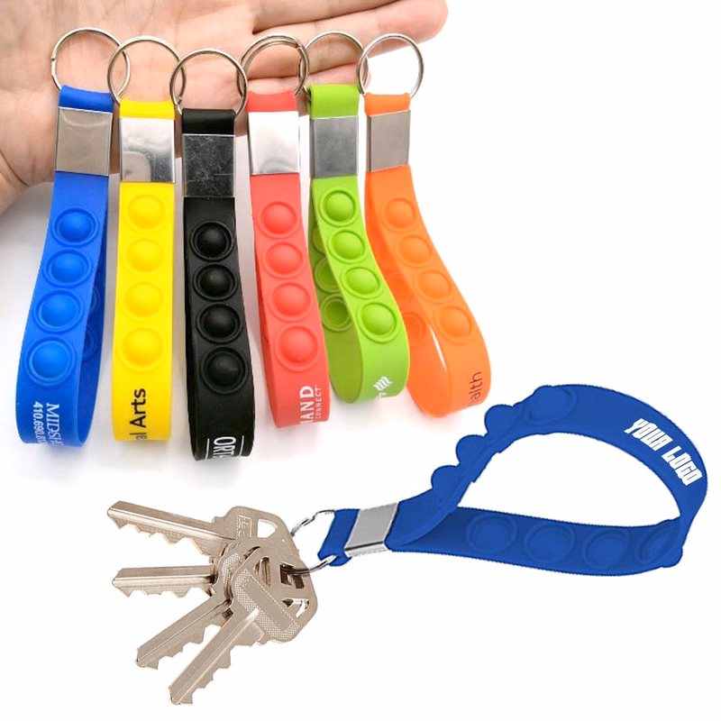 Silicone Push Pop Keychain Stress Reliever