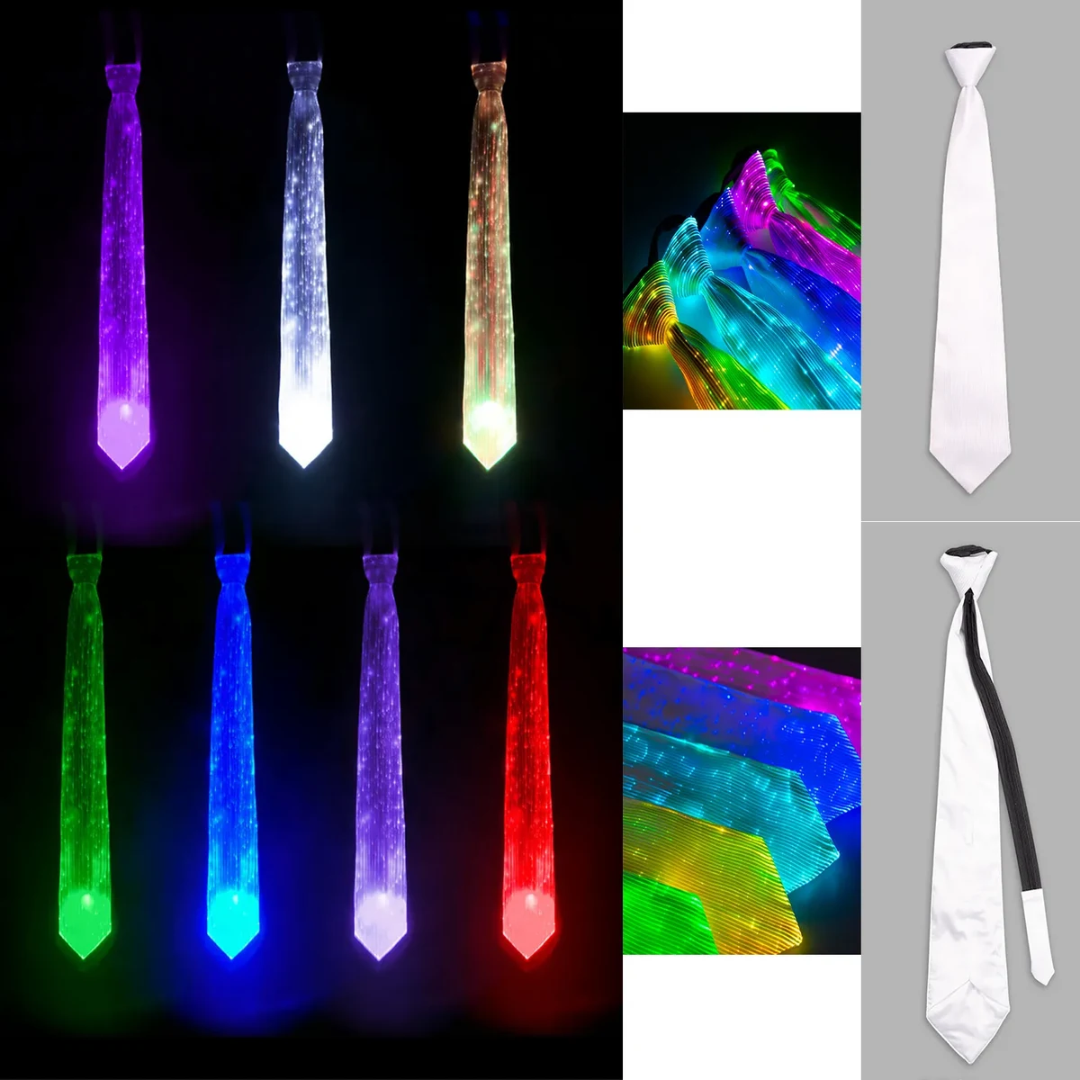 Multiple Color Led Light Up Neck Tie 1