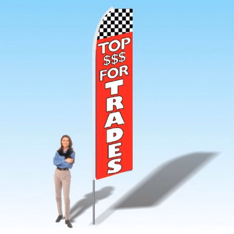 15FT Top Dollar For Trades Advertising Banner Flag