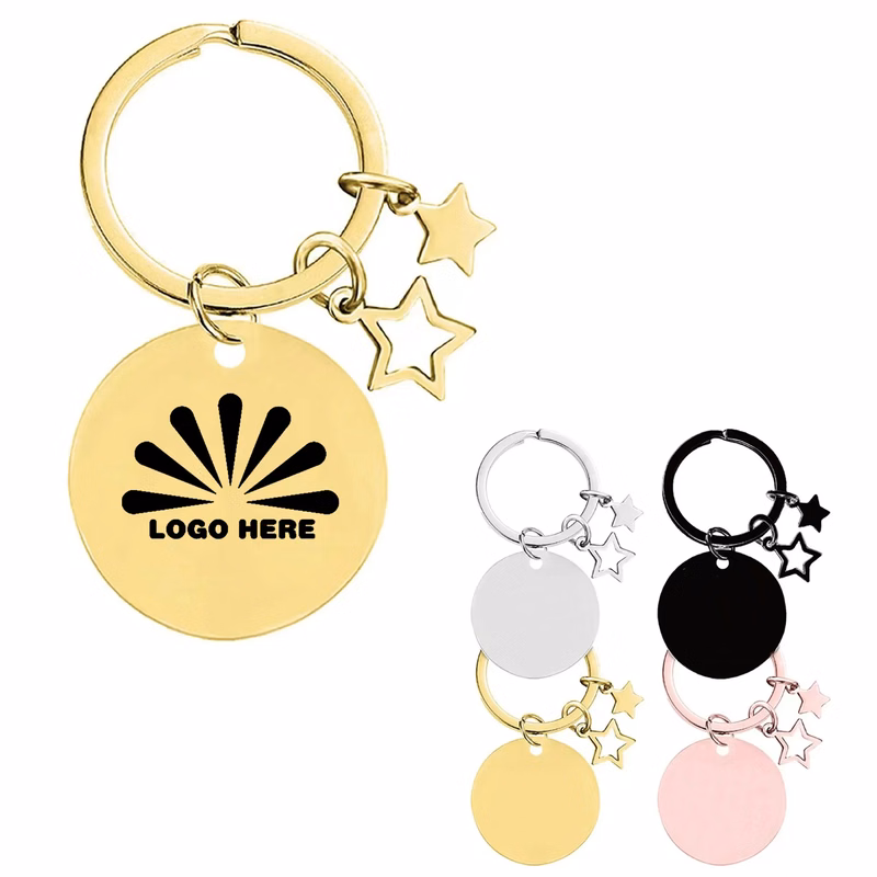 Metal Keychain With Customizable Logo
