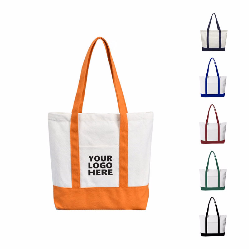 Canvas Zipper Tote MOQ 50