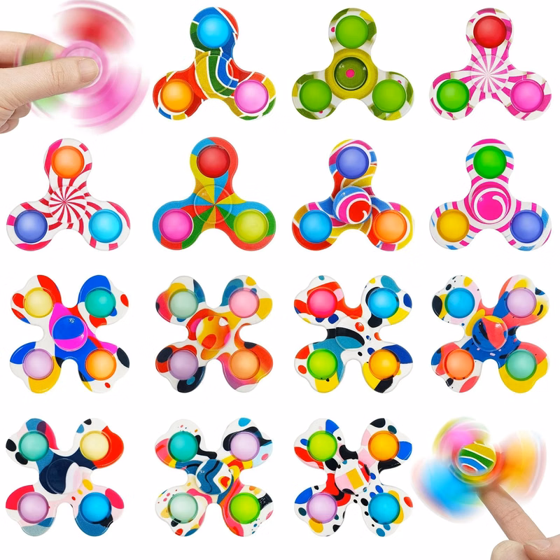 Finger spinning top toy for venting and relieving stress