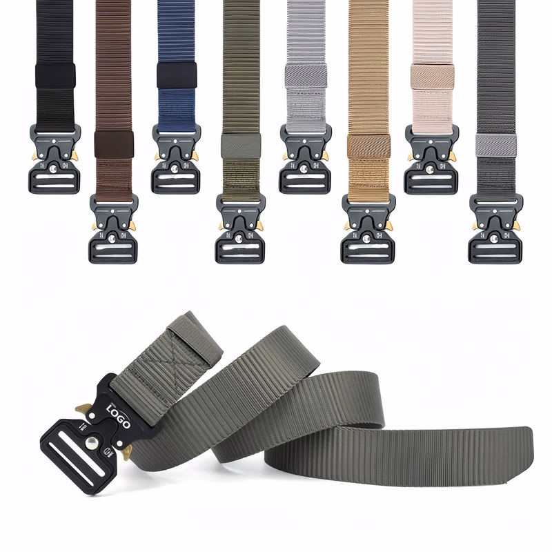 Nylon Tactical Belt With Cobra Buckle For Outdoor Training