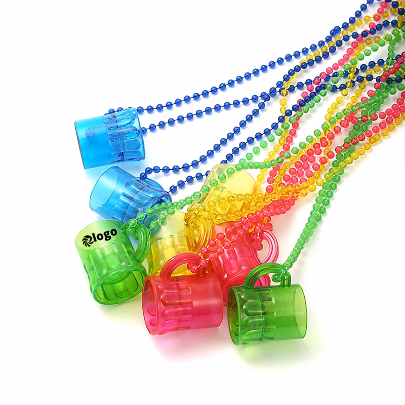 Beer Mug Plastic Necklace