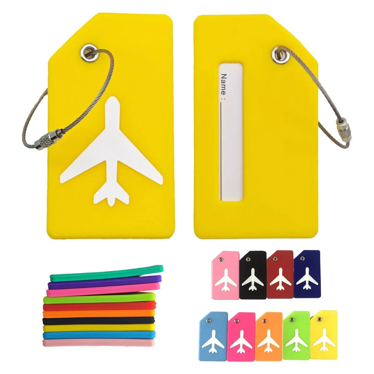 Silicone Luggage Tag Airplane Design 1