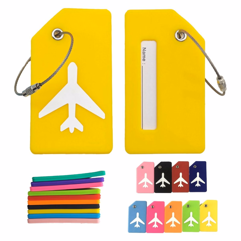 Silicone Luggage Tag Airplane Design