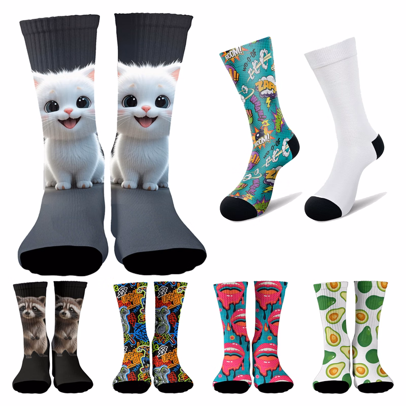 MOQ 20prs 200 Needle Sublimation Socks
