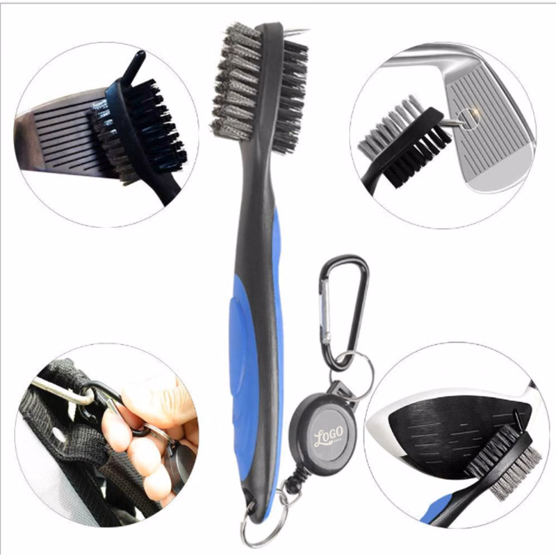 Golf Brush With Retractable Cord Carabiner