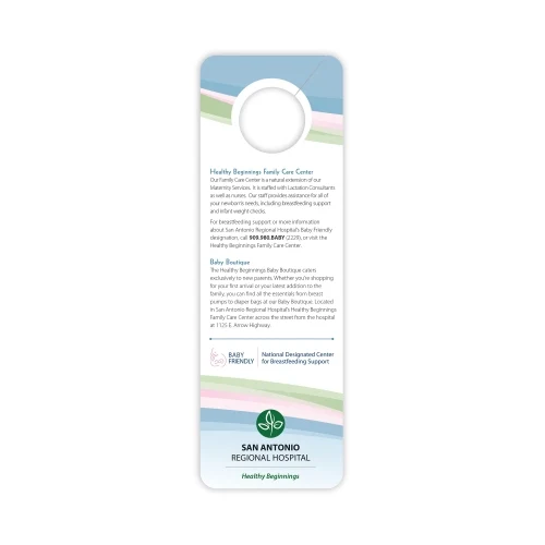 USA Made Laminated Door Hanger - Rectangle (3.375"x10.25") 1