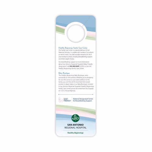 USA Made Laminated Door Hanger - Rectangle (3.375"x10.25")