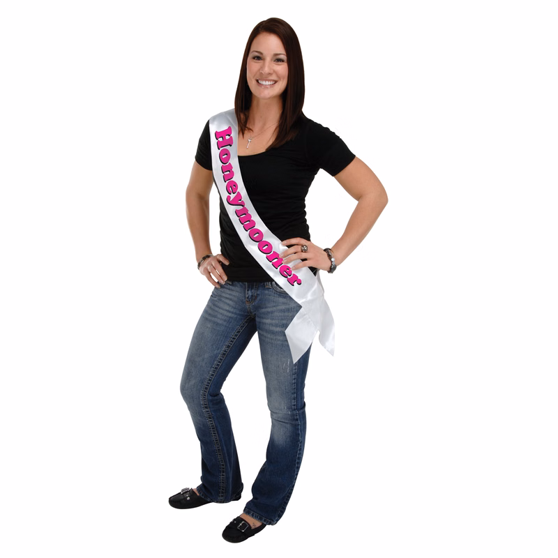 Honeymooner Satin Sash